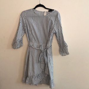 Who What Wear for Target blue stripe wrap dress